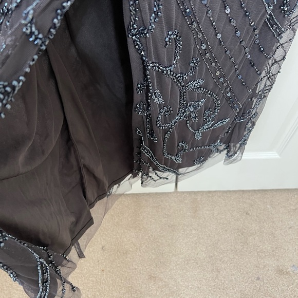 Pisarrio Nights Fully beaded mesh Column Gown. - Picture 6 of 14